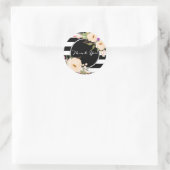 Étiquette Merci de l'anémone d'aquarelle (Sac)