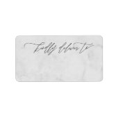 Étiquette Merci De Livrer À La Calligraphie Moderne Script M (Devant)