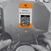 Étiquette Merci de logo de code QR pour votre entreprise