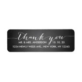 Étiquette Merci de Mariage de script simple (Devant)