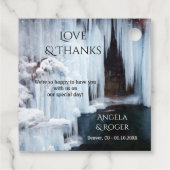 Étiquette Merci de mariage d'hiver Favor (Dos)