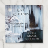 Étiquette Merci de mariage d'hiver Favor (Devant)