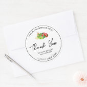 Étiquette Merci de salsa maison simple (Enveloppe)