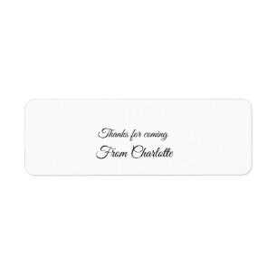 Étiquette merci de venir ajouter un message texte