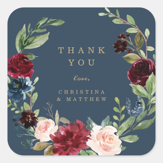 Étiquette Merci d'élégance de chute géométrique (Devant)