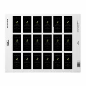 Étiquette Merci d'huile d'olive contaminé moderne noir Étiqu (Feuille entière)