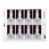 Étiquette Merci Elégante robe de Parties scintillant Étiquet (Feuille entière)