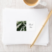 Étiquette Merci floral blanc délicat (En situation)