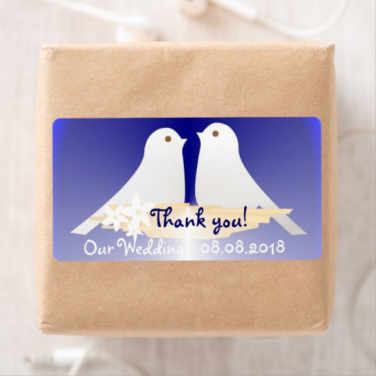 Étiquette Merci Mariage (En situation)