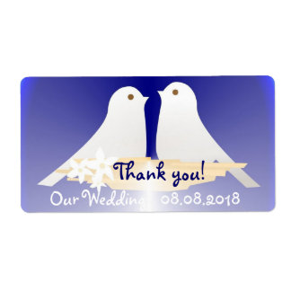 Étiquette Merci Mariage