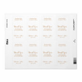 Étiquette Merci mariage du vin (Feuille entière)