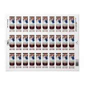 Étiquette Merci modèle cadeau mariage (Feuille entière)