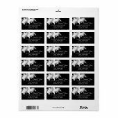 Étiquette Merci orchidée (Feuille entière)