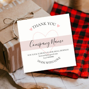 Étiquette MERCI personnalisée fait maison