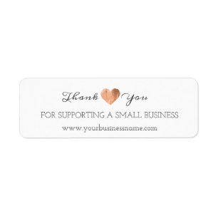 Étiquette Merci Pour Appuyer Le Rose Coeur Des Petites Entre