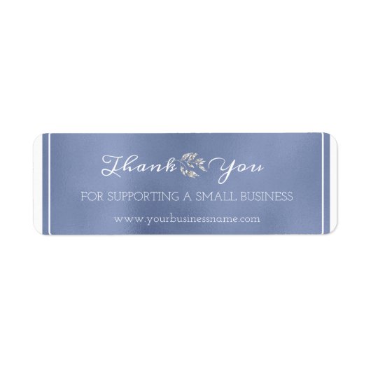 Étiquette Merci Pour Appuyer Les Petites Entreprises Bleue M (Devant)