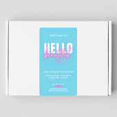 Étiquette Merci pour commande bleu rose | Bonjour belle