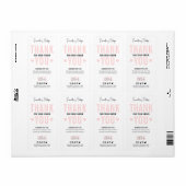 Étiquette Merci pour le logo de commande d'emballage rose fé (Feuille entière)