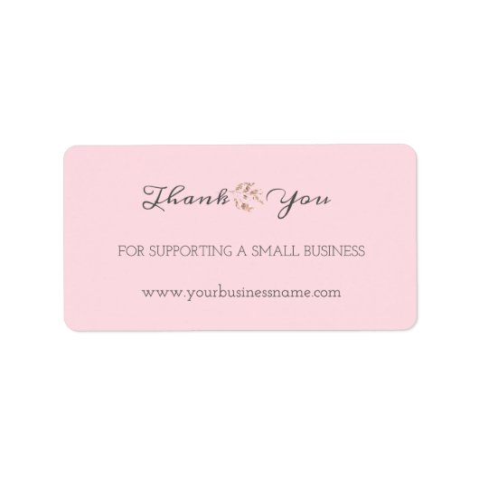 Étiquette Merci Pour Le Soutien Aux Petites Entreprises Gris (Devant)