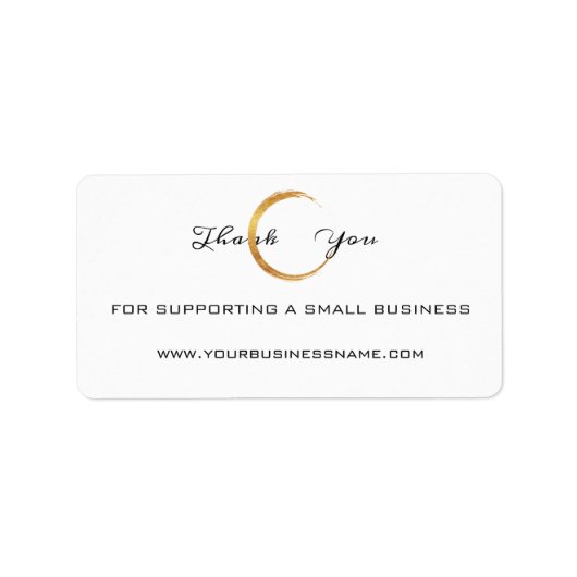 Étiquette Merci Pour Le Soutien Aux Petites Entreprises Noir (Devant)