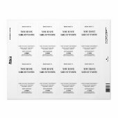 Étiquette Merci Pour L'Ordre Moderne | Vous Avez Un Grand Go (Feuille entière)