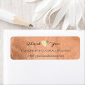 Étiquette Merci Pour Soutenir Les Petites Entreprises Coeur  (En situation)