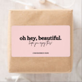 Étiquette Merci pour votre commande rose oh belle (En situation)