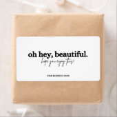 Étiquette Merci pour votre commande simple oh hey belle (En situation)