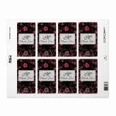 Étiquette Merci Romance de monogramme de crépuscule (Feuille entière)