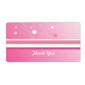 Étiquette Merci rose moderne (Devant)