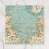 Étiquette Merci Voyage Carré Mariage Favor (Dos)