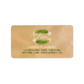 Étiquette Mercredi de plage de sable de la couronne tropical (Devant)