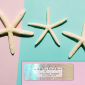 Étiquette Mère de Pearl Seashell Retourner l'étiquette d'adr