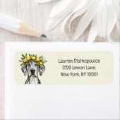 Étiquette Merle Great Dane Chien Lemon Crown (En situation)