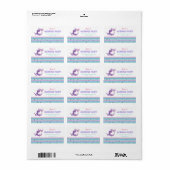 Étiquette Mermaid Anniversaire Parties scintillant d'or Étiq (Feuille entière)