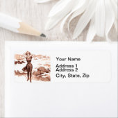 Étiquette Mermaid Beach Gibson Girl Victorian Antique (En situation)