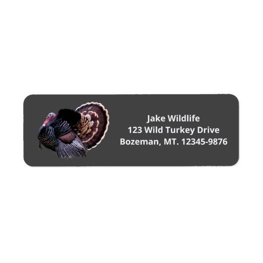 Étiquette Merriam Wild Turkey Adresse de retour Label (Devant)