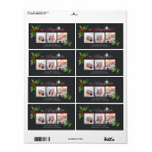 Étiquette Merry Berry Bright Christmas Three Photo ID591 (Feuille entière)