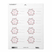 Étiquette Merry & Bright Wreath (Feuille entière)