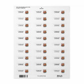 Étiquette Merry Catmas Christmas Return Address Label (Feuille entière)