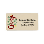 Étiquette Merry CHRIST mas (Devant)