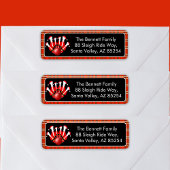 Étiquette Merry Christmas Bowling