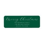 Étiquette Merry Christmas Evergreen Return Address Label (Devant)