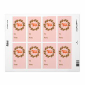 Étiquette Merry et brillant rétro super (Feuille entière)