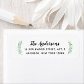 Étiquette Merry Garland Holiday Adresse de retour (En situation)