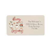 Étiquette Merry Goosemas Christmas Holiday (Devant)