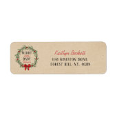 Étiquette Merry Little Christmas Baby Shower (Devant)