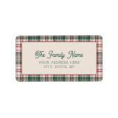 Étiquette Merry Mail - Plaid Address Label (Devant)