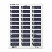 Étiquette Merry Mistletoe | Adresse de retour de Noël (Feuille entière)