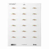 Étiquette Merry Mistletoe | Noël vide (Feuille entière)